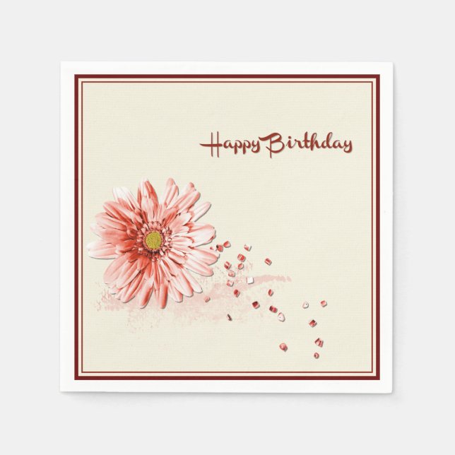 Serviette En Papier Joyeux anniversaire (Devant)