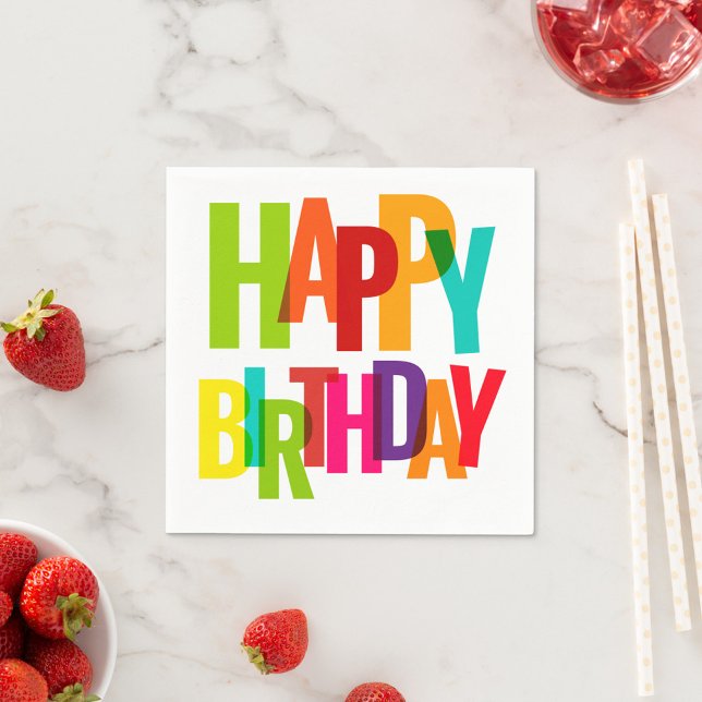 Serviette En Papier Joyeux anniversaire (Créateur téléchargé)