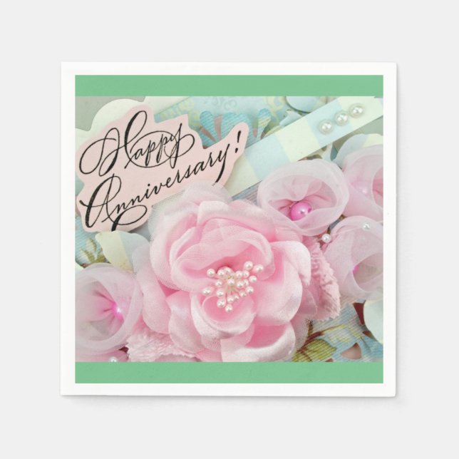 Serviette En Papier Joyeux anniversaire (Devant)