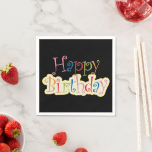 Serviette en papier Joyeux Anniversaire