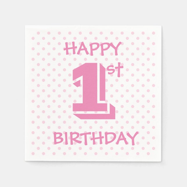 Serviette En Papier Joyeux Anniversaire (Devant)