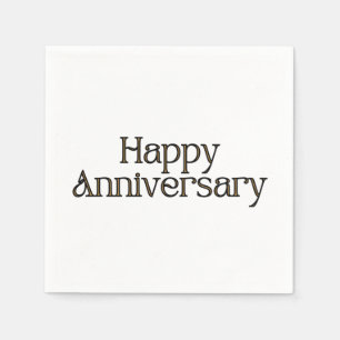 Serviette En Papier Joyeux Anniversaire 3 Ply Napkins