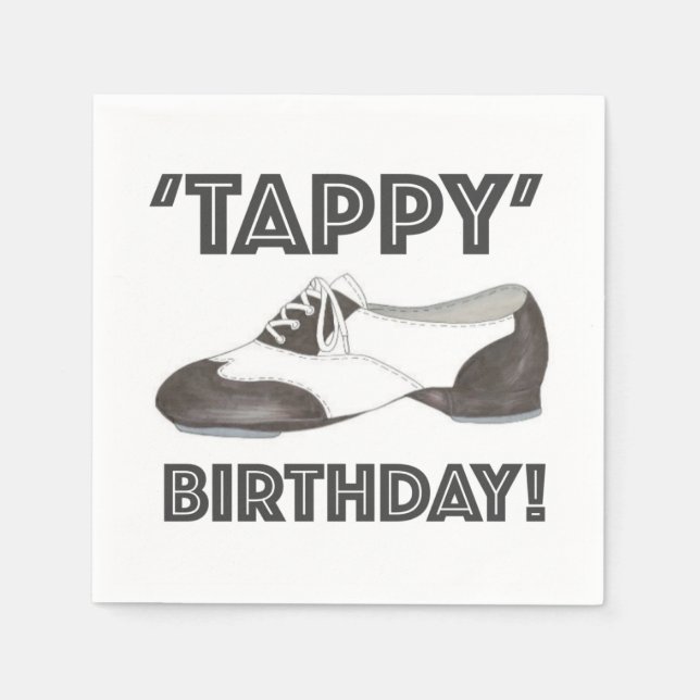 Serviette En Papier Joyeux anniversaire Anniversaire Tap Dance Tapdanc (Devant)