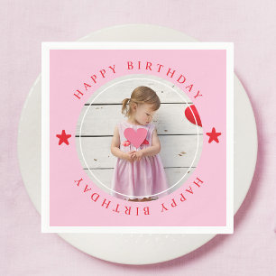 Serviette En Papier Joyeux Anniversaire Avec Photo