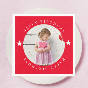 Serviette En Papier Joyeux Anniversaire Avec Photo