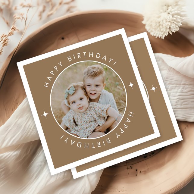 Serviette En Papier Joyeux Anniversaire Avec Photo (Créateur téléchargé)