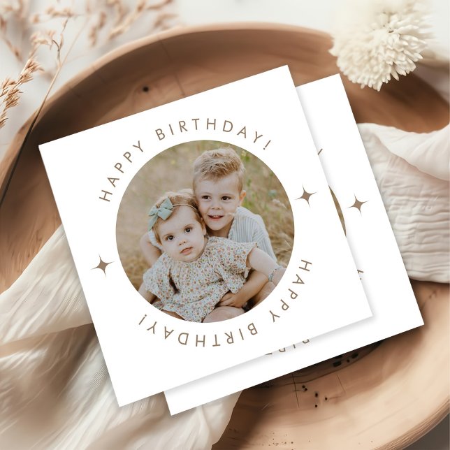 Serviette En Papier Joyeux Anniversaire Avec Photo (Créateur téléchargé)