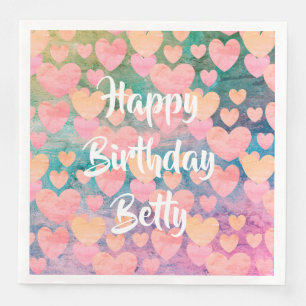 Serviette En Papier Joyeux anniversaire #Betty serviettes de fête par