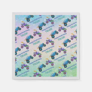Serviette En Papier Joyeux Anniversaire, Camions Monster, do-it-yourse