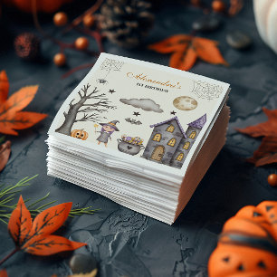 Serviette En Papier Joyeux Anniversaire de Petite Sorcière Sucrée et E