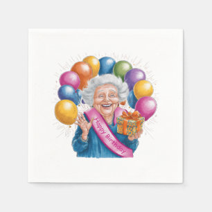 Serviette En Papier Joyeux Anniversaire Drôle Nana