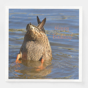 Serviette En Papier Joyeux anniversaire en bas canard