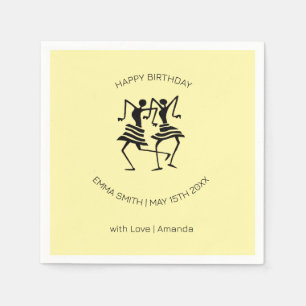 Serviette En Papier Joyeux anniversaire, Fête fantastique Danse