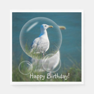 Serviette En Papier Joyeux Anniversaire Fun Seagull