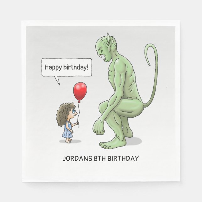 Serviette En Papier Joyeux Anniversaire Gobelin (Devant)