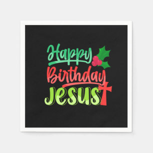 Serviette En Papier Joyeux anniversaire Jésus Noël Joyeux cadeau de No