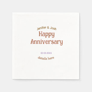 Serviette En Papier joyeux anniversaire nom détails rose doré tendance