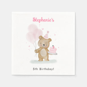Serviette En Papier Joyeux Anniversaire Ourson