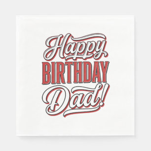 Serviette En Papier Joyeux Anniversaire Papa Conception de Chemise de 