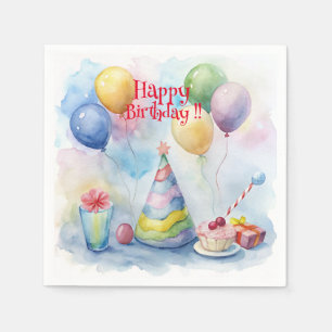 Serviette En Papier Joyeux anniversaire ! ! Papier