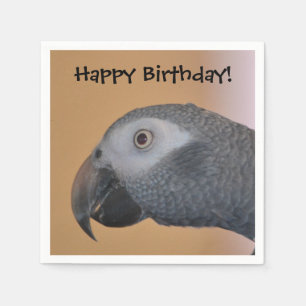 Serviette En Papier Joyeux Anniversaire Parrot Papier Napkin