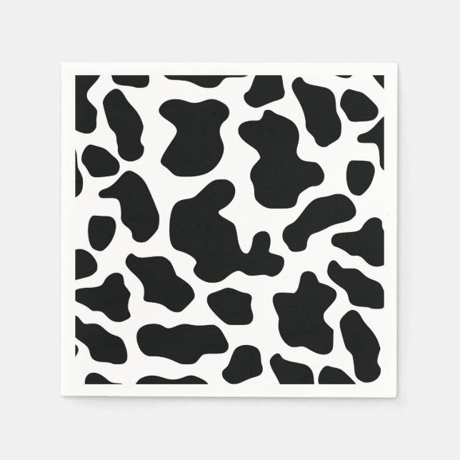 Serviette En Papier Joyeux Anniversaire Peau de Vache Mignonne (Devant)