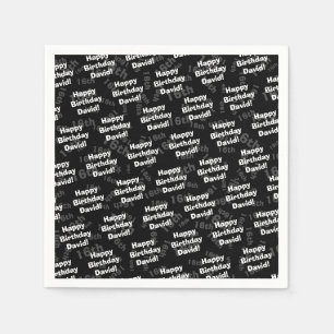 Serviette En Papier Joyeux anniversaire personnalisé pour tout âge et