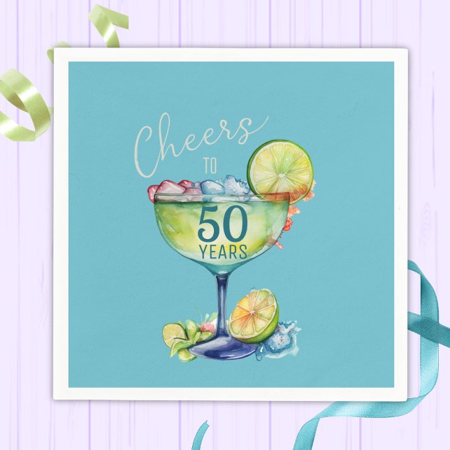 Serviette En Papier Joyeux anniversaire pour les 50 ans  (Créateur téléchargé)