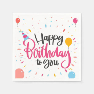 Serviette En Papier Joyeux Anniversaire Pour Vous