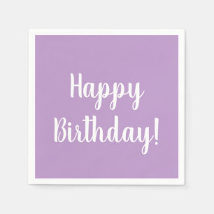 Serviette En Papier Joyeux anniversaire Purple Lilac fête d'anniversai