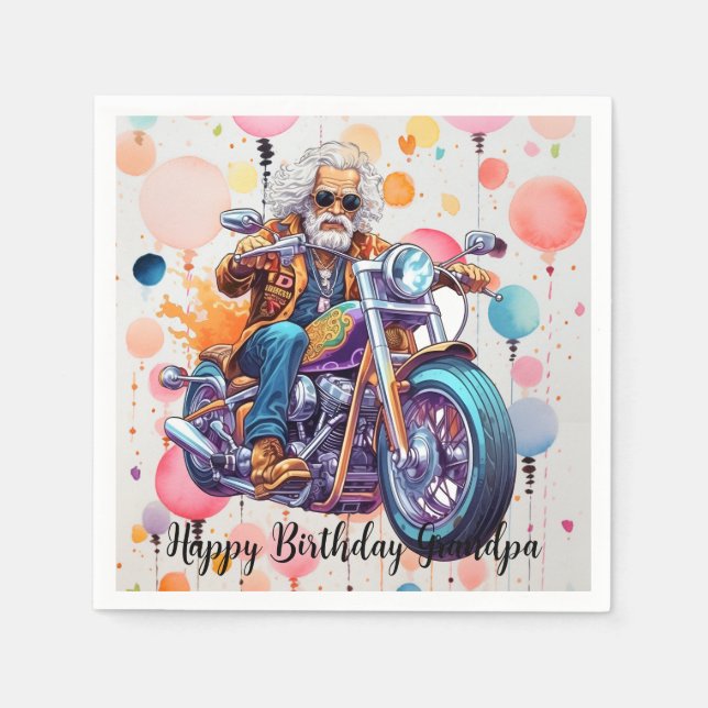 Serviette En Papier Joyeux Anniversaire Serviettes (Devant)