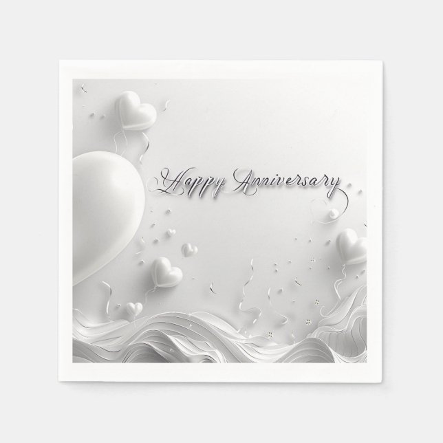 Serviette En Papier Joyeux Anniversaire serviettes (Devant)