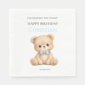 Serviette En Papier Joyeux anniversaire Serviettes