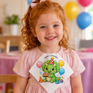 Serviette En Papier Joyeux Anniversaire Triceratops Mignon