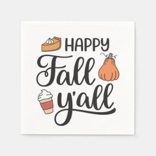 Serviette En Papier Joyeux automne Y'all