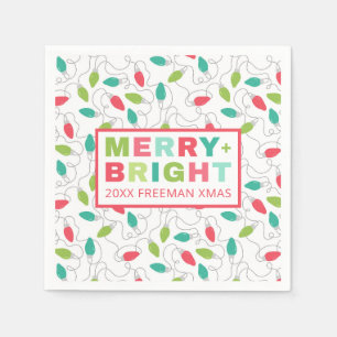 Serviette En Papier Joyeux + Bright Christmas Party Naples