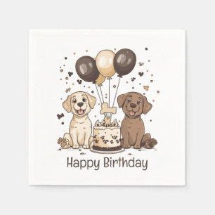 Serviette En Papier Joyeux Chiens du Labrador Retriever