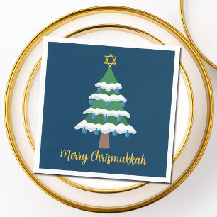 Serviette En Papier Joyeux Chrismukkah Cute Hanoukka Christmas Tree