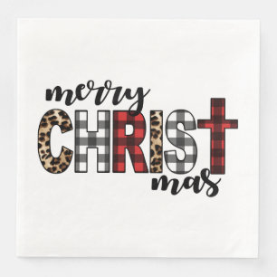 Serviette En Papier Joyeux CHRISTmas Buffalo Plaid