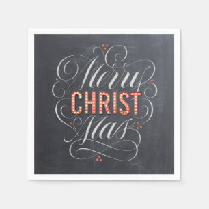 Serviette En Papier Joyeux CHRISTmas Marque religieuse Marque de Noël