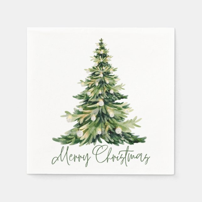 Serviette En Papier Joyeux cocktail de Noël Napkins (Devant)