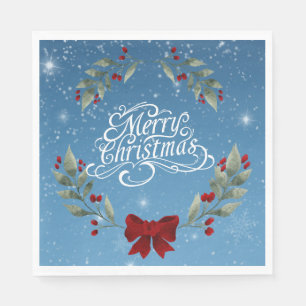 Serviette En Papier Joyeux couplet Bible de Noël