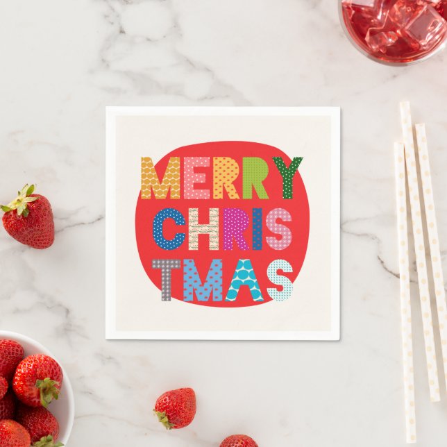 Serviette En Papier Joyeux Décor de Fêtes de Noël (En situation)