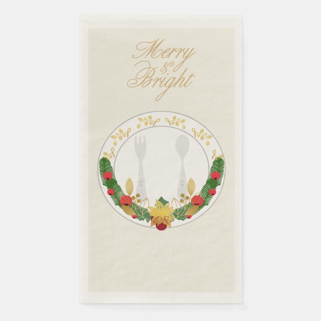 Serviette En Papier Joyeux et bon Noël (Devant)