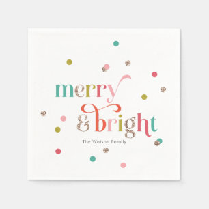 Serviette En Papier Joyeux et lumineux Napkins Holiday Party