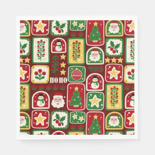 Serviette En Papier Joyeux et Lumineux Noël 
