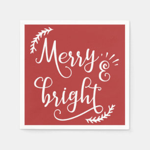 Serviette En Papier Joyeux et lumineux Noël