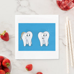 Serviette En Papier Joyeux Et Triste Dents Serviettes