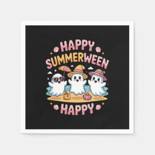 Serviette En Papier Joyeux été d'été d'Halloween mignonne