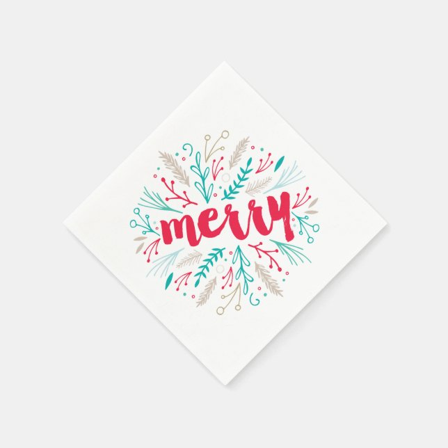 Serviette En Papier Joyeux Foliage (Coin)